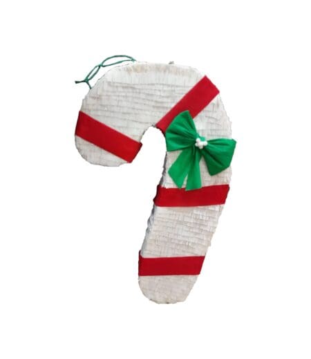 Red and White Chunky Yarn Candy Cane Pinata