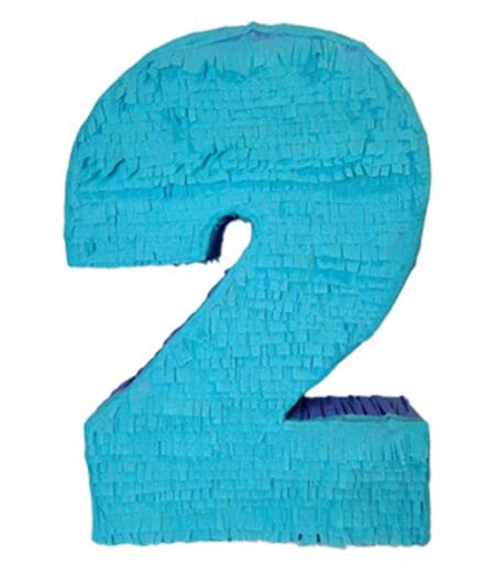 Blue Number Two Shaped Pinata – Viva Party
