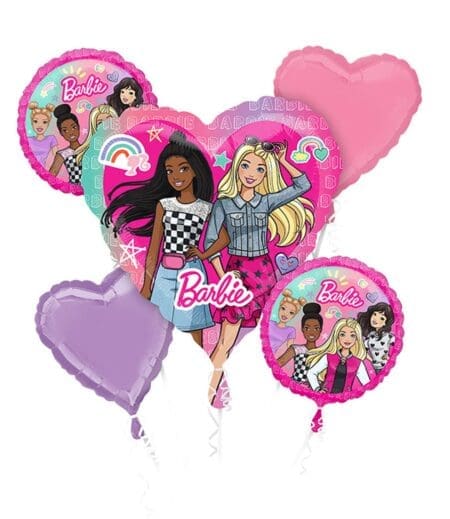 Barbie Dream Together Foil Balloon Bouquet 5 Balloons – Viva Party