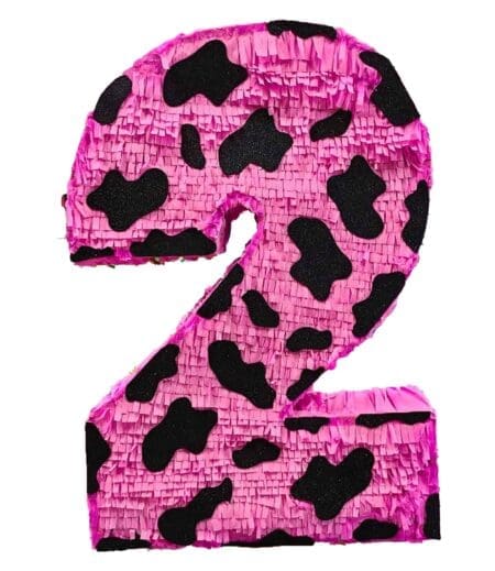 3 Feet Large Cow Print Number Two Shaped Pinata – Viva Party
