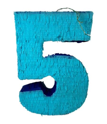 Blue Number Five Shaped Pinata – Viva Party