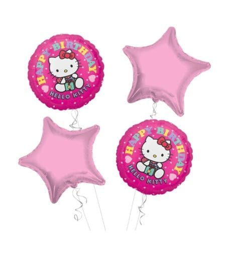 Hello Kitty Happy Birthday Balloon Bouquet 4pc – Viva Party