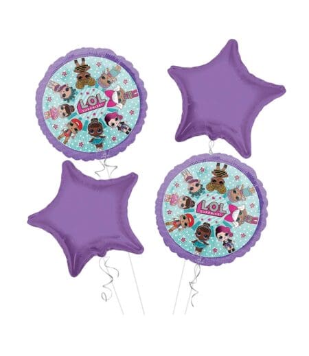 LOL Happy Birthday Balloon Bouquet 4pc – Viva Party