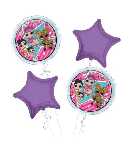 LOL Happy Birthday Balloon Bouquet 4pc – Viva Party