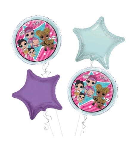 LOL Happy Birthday Balloon Bouquet 4pc – Viva Party