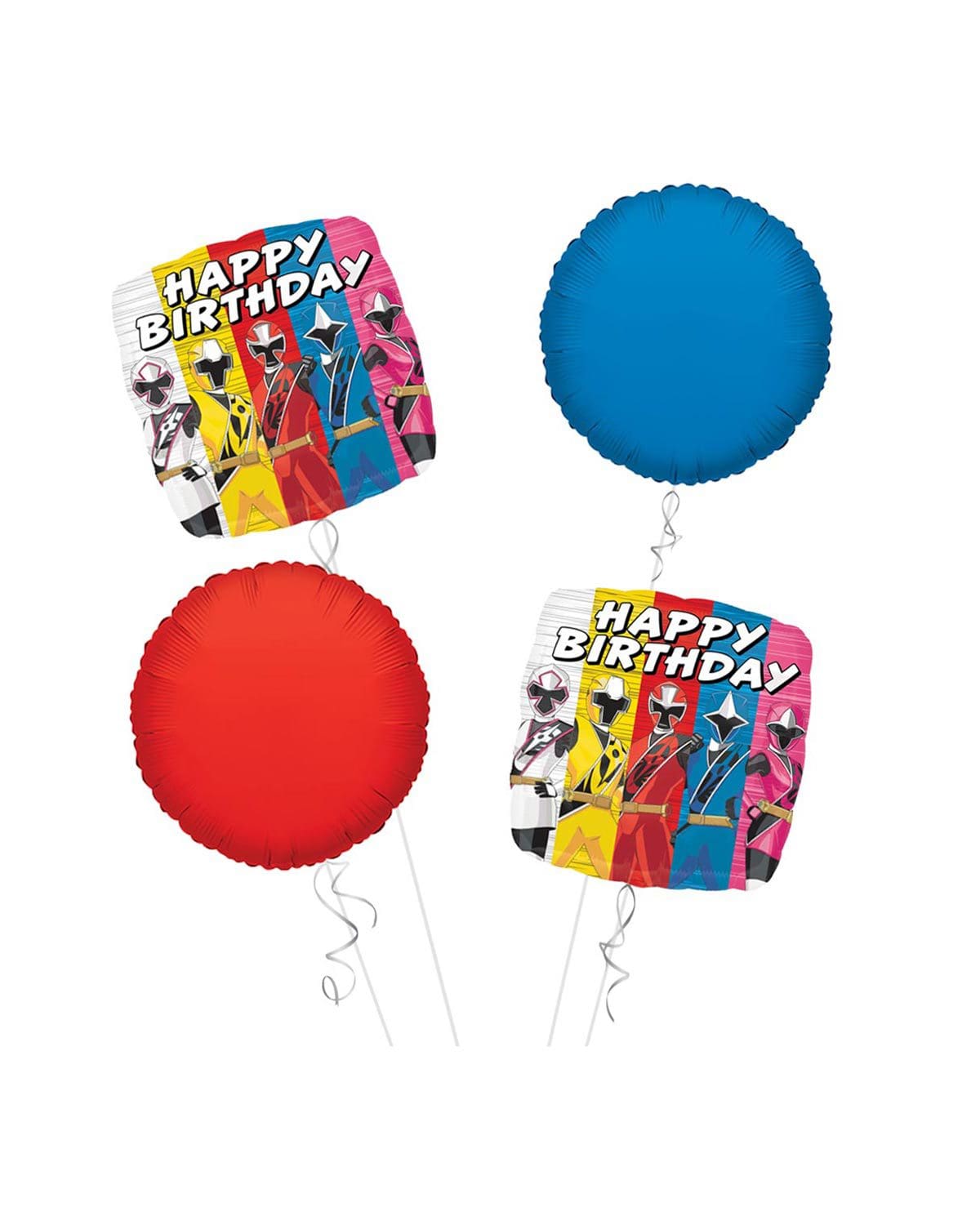 power rangers happy balloon bouquet 4pc pinata l27 | Viva Party