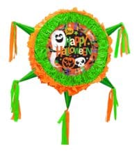 Halloween Drum Pinata Extra Large 24 Inch, Rope, Stick, Mask and Candy Bag Package.
