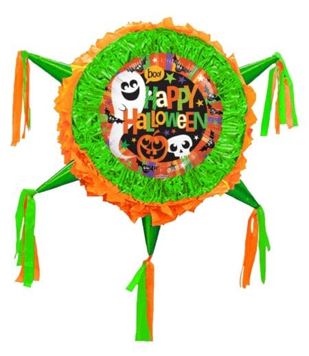 Halloween Drum Pinata Extra Large 24 Inch, Rope, Stick, Mask and Candy Bag Package.