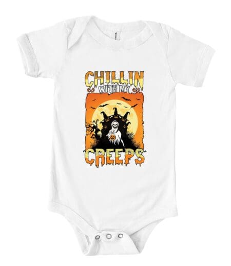Halloween T-Shirt Chilling with my Creeps Baby Jersey – Viva Party