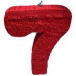 Handmade Red Number 7 Piñata | Custom Party Decoration – Viva Party