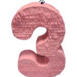 Handmade Pink Number 3 Piñata | Custom Birthday Party Decoration – Viva Party