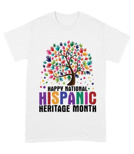 Happy National Hispanic Heritage Month Tree Design T-Shirt