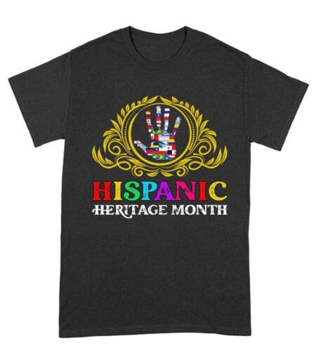 Hispanic Heritage Month T-Shirt - Country Flags in Hand Design Unisex Adult – Viva Party
