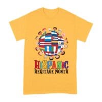 Hispanic Heritage Month T-Shirt | Celebrate Diversity with Colorful Kids & Flags Unisex Adult